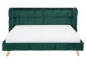 Łóżko welurowe 160 x 200 cm zielone SENLIS Lumarko!