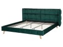 Łóżko welurowe 160 x 200 cm zielone SENLIS Lumarko!