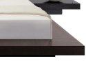 Łóżko wodne ze stolikami nocnymi 180 x 200 cm ciemne drewno ZEN Lumarko!