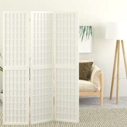 Składany parawan 3-panelowy, styl japoński, 120x170 cm, biały Lumarko!