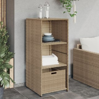 Szafka ogrodowa, beżowa, 50x55x115 cm, polirattan Lumarko!