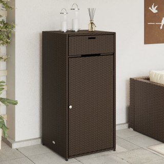 Szafka ogrodowa, brązowa, 55x55x111 cm, polirattan Lumarko!