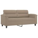 2-osobowa sofa z poduszkami, kolor taupe, 140 cm, mikrofibra Lumarko!