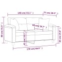2-osobowa sofa z poduszkami, kolor taupe, 140 cm, mikrofibra Lumarko!