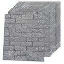 Panele 3D z imitacją cegły, samoprzylepne, 40 szt., antracytowe Lumarko!