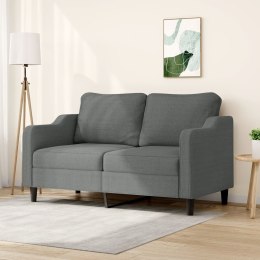 Sofa 2-osobowa, ciemnoszara, 140 cm, tapicerowana tkaniną Lumarko!