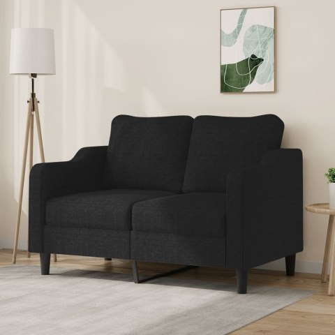 Sofa 2-osobowa, czarna, 120 cm, tapicerowana tkaniną Lumarko!