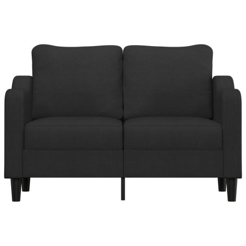 Sofa 2-osobowa, czarna, 120 cm, tapicerowana tkaniną Lumarko!