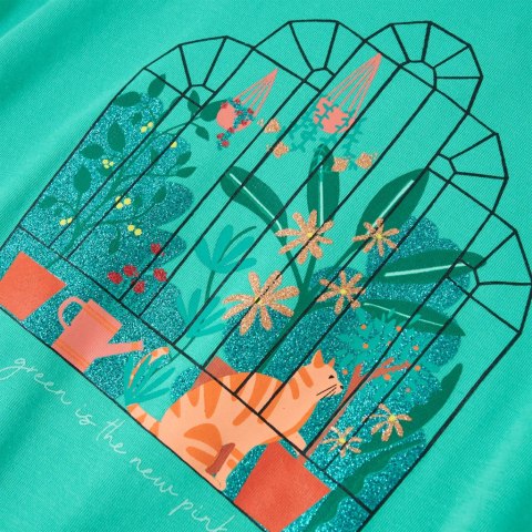 Koszulka dziecięca z krótkimi rękawami, miętowa, 140 Lumarko!