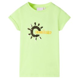 Koszulka dziecięca z krótkimi rękawami, neonowy żółty, 116 Lumarko!