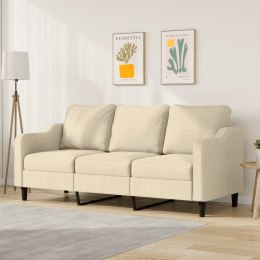 3-osobowa sofa, kremowa, 180 cm, tapicerowana tkaniną Lumarko!