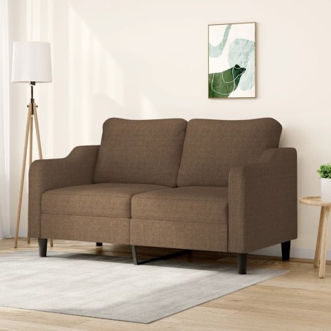 Sofa 2-osobowa, brązowa, 140 cm, tapicerowana tkaniną Lumarko!