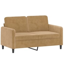 Sofa 2-osobowa, brązowy, 120 cm, tapicerowana aksamitem Lumarko!