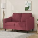 Sofa 2-osobowa, winna czerwień, 120 cm, tapicerowana tkaniną Lumarko!