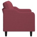 Sofa 2-osobowa, winna czerwień, 120 cm, tapicerowana tkaniną Lumarko!