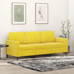 Sofa 3-osobowa, żółty, 180 cm, tapicerowana aksamitem Lumarko!