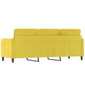 Sofa 3-osobowa, żółty, 180 cm, tapicerowana aksamitem Lumarko!