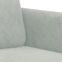 2-częściowy komplet wypoczynkowy z poduszkami, jasnoszary, aksamit Lumarko!