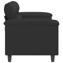Sofa 2-osobowa, czarna, 140 cm, tapicerowana mikrofibrą Lumarko!