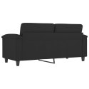 Sofa 2-osobowa, czarna, 140 cm, tapicerowana mikrofibrą Lumarko!