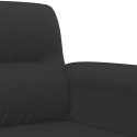 Sofa 2-osobowa, czarna, 140 cm, tapicerowana mikrofibrą Lumarko!