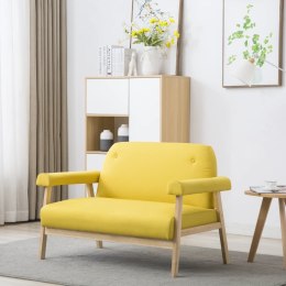 Sofa 2-osobowa tapicerowana tkaniną, żółta Lumarko!