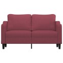 Sofa 2-osobowa, winna czerwień, 140 cm, tapicerowana tkaniną Lumarko!