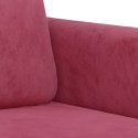 Sofa 3-osobowa, winna czerwień, 180 cm, obita aksamitem Lumarko!