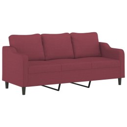 Sofa 3-osobowa, winna czerwień, 180 cm,tapicerowana tkaniną Lumarko!