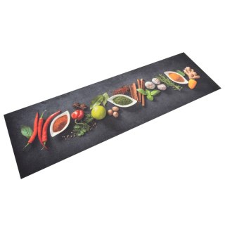 Dywanik kuchenny, wzór w przyprawy, 45x150 cm, aksamit Lumarko!