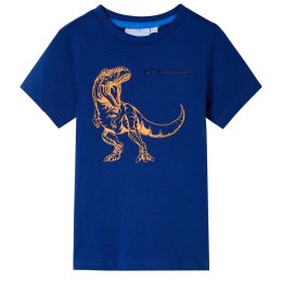 Koszulka dziecięca z krótkimi rękawami, ciemnoniebieska, 116 Lumarko!