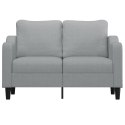 Sofa 2-osobowa, jasnoszara, 120 cm, tapicerowana tkaniną Lumarko!