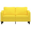 Sofa 2-osobowa, jasnożółta, 140 cm, tapicerowana tkaniną Lumarko!