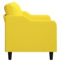 Sofa 2-osobowa, jasnożółta, 140 cm, tapicerowana tkaniną Lumarko!