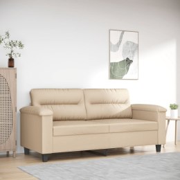 Sofa 2-osobowa, kremowy, 140 cm, tapicerowana mikrofibrą Lumarko!