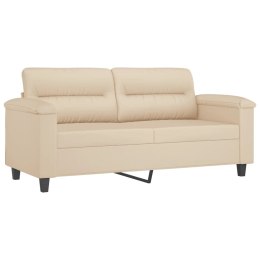 Sofa 2-osobowa, kremowy, 140 cm, tapicerowana mikrofibrą Lumarko!