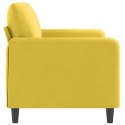 Sofa 2-osobowa, żółta, 140 cm, tapicerowana aksamitem Lumarko!