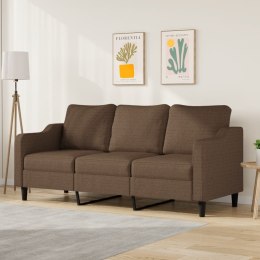 Sofa 3-osobowa, brązowa, 180 cm, tapicerowana tkaniną Lumarko!