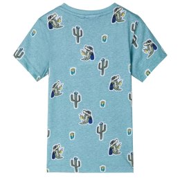 Koszulka dziecięca z krótkimi rękawami, jasnozielony melanż, 116 Lumarko!