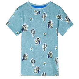 Koszulka dziecięca z krótkimi rękawami, jasnozielony melanż, 140 Lumarko!