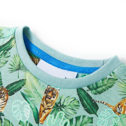 Koszulka dziecięca z krótkimi rękawami, jasnozielony melanż, 140 Lumarko!