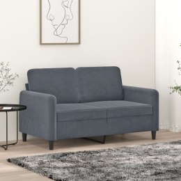 Sofa 2-osobowa, ciemnoszary, 120 cm, tapicerowana aksamitem Lumarko!