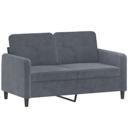 Sofa 2-osobowa, ciemnoszary, 120 cm, tapicerowana aksamitem Lumarko!