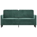 Sofa 2-osobowa, ciemnozielona, 140 cm, tapicerowana aksamitem Lumarko!