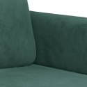 Sofa 2-osobowa, ciemnozielona, 140 cm, tapicerowana aksamitem Lumarko!