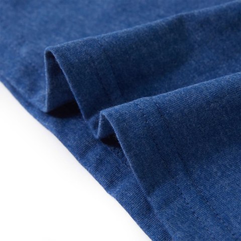 Dziecięca koszulka bez rękawów, ciemnoniebieski melanż, 128 Lumarko! #