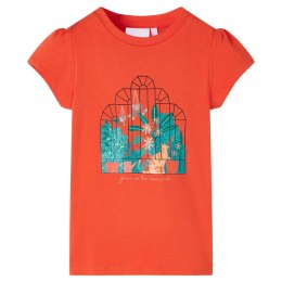 Koszulka dziecięca z krótkimi rękawami, ciemnopomarańczowa, 104 Lumarko!