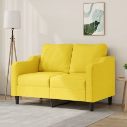 Sofa 2-osobowa, jasnożółta, 120 cm, tapicerowana tkaniną Lumarko!