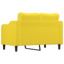 Sofa 2-osobowa, jasnożółta, 120 cm, tapicerowana tkaniną Lumarko!