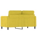 Sofa 2-osobowa, żółta, 120 cm, tapicerowana aksamitem Lumarko!